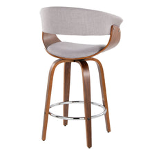 Load image into Gallery viewer, Vintage Mod - Mid Century Modern Fixed Height Counter Stool With Swivel With Round Footrest (Set of 2)