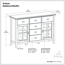Load image into Gallery viewer, Artisan - Sideboard Buffet - Rustic Brown