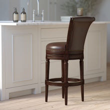 Load image into Gallery viewer, Swivel Barstool With High-Back