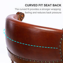 Load image into Gallery viewer, Seat Height 26'' Cow Top Wooden Bar Stool, 360 Degree Swivel Bar Height Chair With Backs For Home Kitchen Counter