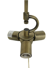 Load image into Gallery viewer, Bulb Three Light Metal Chandelier - Antiqued Brass