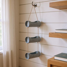 Load image into Gallery viewer, Galvanized Three Tier Hanging Planter - Silver