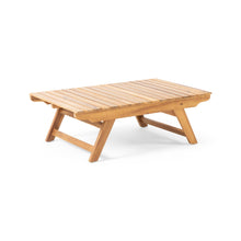 Load image into Gallery viewer, Outdoor Acacia Wood Coffee Table With Open Slat Design