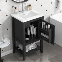 Load image into Gallery viewer, Modern Bathroom Vanity With Sink, Soft-Closing Door And Open Shelf