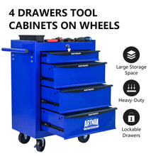 Load image into Gallery viewer, Rolling Metal Tool Chest With Drawers, Steel Storage Cabinet With Ball Bearing Slides