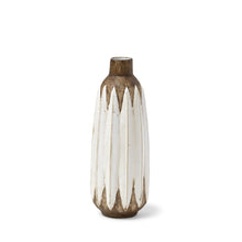Load image into Gallery viewer, Abstract Cylinder Table Vase (397516) - Brown / White