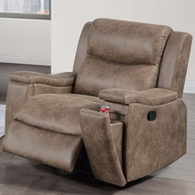 Load image into Gallery viewer, Manual Recliner With Hidden Cup Holder, Padded Seat And Backrest - Auburn