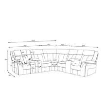 Load image into Gallery viewer, Jupiter - Leather Sectional - Black