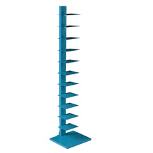 Load image into Gallery viewer, Twelve Tier Narrow Tower Bookcase - Blue