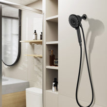 Load image into Gallery viewer, High Pressure Shower Heads 6 Spray Mode Handheld Shower With 60" Stainless Steel Hose - Matte Black