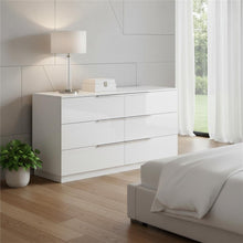 Load image into Gallery viewer, 62" Wood Six Drawer Double Dresser - White