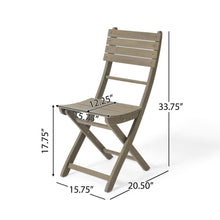 Load image into Gallery viewer, Outdoor Foldable Wood Dining Chair With Slat Design (Set of 2)
