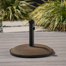 Load image into Gallery viewer, Holder Round Umbrella Base 33 Lbs Concrete - Brown
