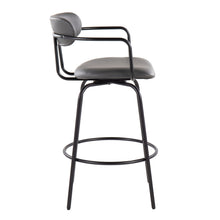 Load image into Gallery viewer, Demi - Contemporary Fixed Height Counter Stool With Swivel With Round Footrest (Set of 2)