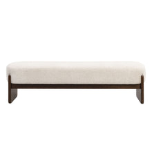 Load image into Gallery viewer, Ottoman With Upholstery, Rectangular Design - Beige / Brown