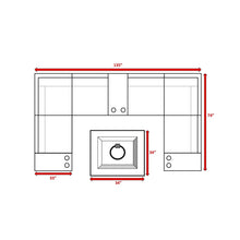 Load image into Gallery viewer, Patio Seating Set With Cushions And Fire Pit - Brown
