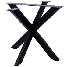 Load image into Gallery viewer, Spider Shaped Steel Table Legs, Metal Dining Table Frame, Heavy Duty Box Section Table Base - Black