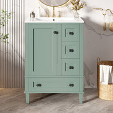 Load image into Gallery viewer, Bathroom Vanity With Integrated Basin, Soft Close Drawers, Door Mounted Double Layer Shelf
