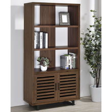 Load image into Gallery viewer, Rodger - 3 Shelf Cabinet Bookcase - Walnut