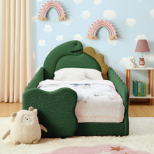 Load image into Gallery viewer, Cute Dinosaur Shaped Bed With Safety Guardrail, Toddler Frame