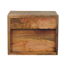 Load image into Gallery viewer, 12" Solid Wood Two Drawer Floating Nightstand - Brown