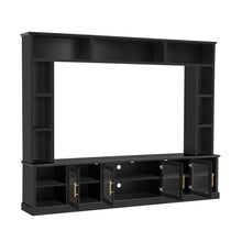 Load image into Gallery viewer, All-In-One Entertainment Center With Bookshelves & Tempered Glass Doors, TV Console Unit For Living Room