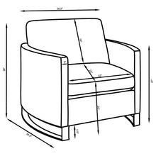 Load image into Gallery viewer, Rufo - Upholstered Curved Track Arm Chair - Beige