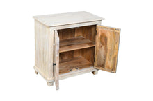 Load image into Gallery viewer, 28" Distressed Solid Wood Nightstand With Storage - White