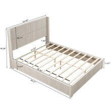 Load image into Gallery viewer, Platform Bed Frame With Headboard, Floor Standing Design