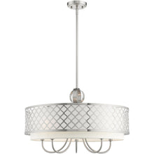 Load image into Gallery viewer, 18" 6 Light Dimmable Chandelier With Shades - Nickel