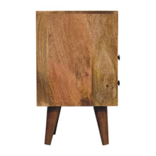 Load image into Gallery viewer, 20" Modern Solid Wood Two Drawer Nightstand - Oak