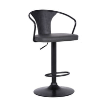 Load image into Gallery viewer, 43" Swivel Low Back, Adjustable Height Bar Chair - Gray / Black