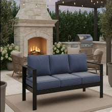 Load image into Gallery viewer, All-Weather Patio Sofa With Cushions, 3 Seat Outdoor Couch
