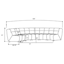 Load image into Gallery viewer, Oliver - 5 Piece Upholstered Sectional Sofa With Curved Silhouette - Ivory