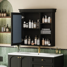 Load image into Gallery viewer, Wall Mounted Bathroom Medicine Cabinet With Mirror And Adjustable Storage With Soft Close Hinges