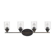 Load image into Gallery viewer, Four Light Wall Light With Clear Glass Shade - Bronze