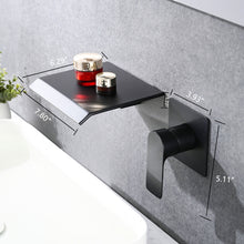 Load image into Gallery viewer, Wall Mount Bathtub Faucet With Waterfall Tub Spout And Single Handle Stainless Steel