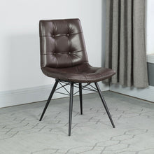 Load image into Gallery viewer, Back Dining Chairs With Button Tufting (Set of 4) - Brown
