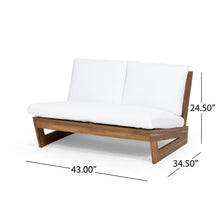 Load image into Gallery viewer, Outdoor Loveseat With Cushions - Teak