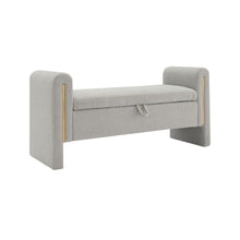 Load image into Gallery viewer, Modern Teddy Upholstered Large Bed End Bench With Arms And Storage