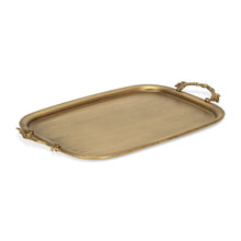 Load image into Gallery viewer, 19" Cast Iron Handmade Vanity Tray - Antiqued Gold