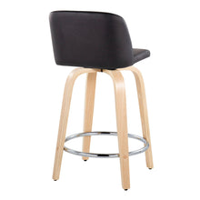 Load image into Gallery viewer, Toriano - Contemporary Fixed Height Counter Stool & Swivel And Round Footrest (Set of 2)