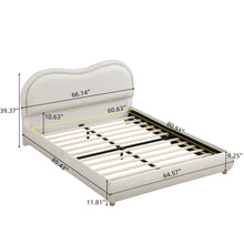 Load image into Gallery viewer, Upholstered Platform Bed Frame With Curved Headboard