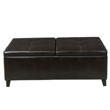 Load image into Gallery viewer, Lanister - Ottoman Double Top Storage - Brown
