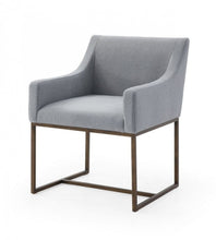 Load image into Gallery viewer, Upholstered Fabric Dining Chair With Arm - Gray