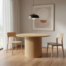 Load image into Gallery viewer, 47" Wood Pedestal Base Round Top Dining Table - Natural