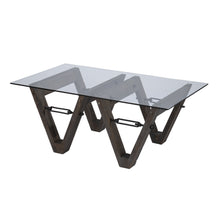 Load image into Gallery viewer, Glass Reclaimed Coffee Table - Brown