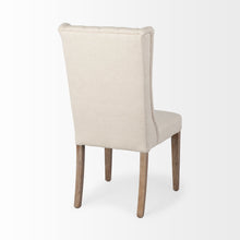Load image into Gallery viewer, Tufted And Upholstered Linen Wing Back Dining Side Chair - Cream