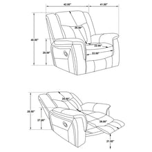 Load image into Gallery viewer, Encino - Upholstered Padded Arm Glider Recliner - Gray