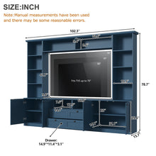 Load image into Gallery viewer, Farmhouse Elegant Entertainment Center Wall Unit With 4 Drawers